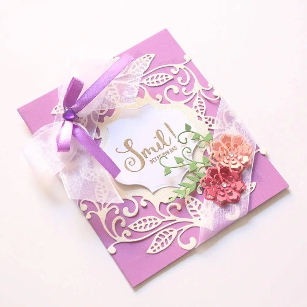 Cutting Dies,Pollyhb Wedding Angel Flower New Metal Cutting Dies Stencil DIY Scrapbooking Embossing Album Paper Card Craft (E)