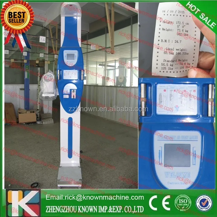 High Quality Measure Height Weight Fat Bp Bt Coin Operated