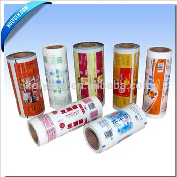 printed ,flexible plastic packaging roll film for sachet drinking water