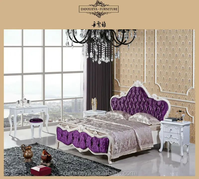 China King Size Solid Wood Furniture Luxury Velvet Royal Bed Room Sex Furniture View Cot Bed Wood Furniture Danxueya Product Details From Foshan