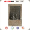 9.3" small indoor cascading wall fountain fiberglass cat statue wall water feature fountain