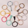 Wholesale 2019 Monogram Leather O Key Ring Custom Circle Bangle keychain