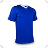 2014 wholesale new custom mens polyester soccer jersey contrast colors v neck plain design soccer uniforms football jerseys