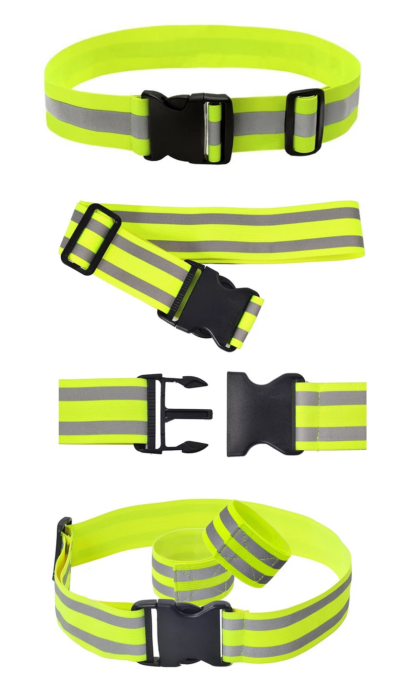 High Brightness Elastic Stretchy Training Reflective Traffic Vest Belt ...