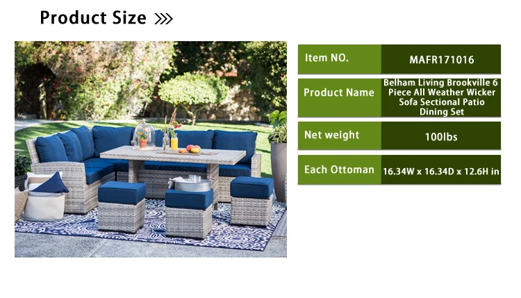 6 Piece All-weather Resin Wicke Outdoor Rattan Effect Patio Furniture Set -  Buy Rattan Effect Patio Furniture Set,Wicker Outdoor Furniture,Wicker  Ottoman Product on Alibaba.com