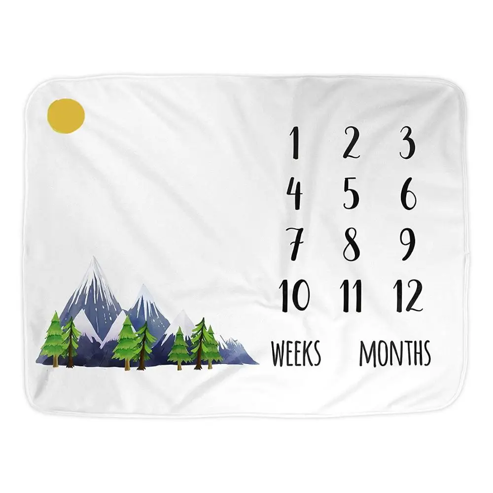 
Newborn Baby First Year Products - Monthly Milestone Blanket / 