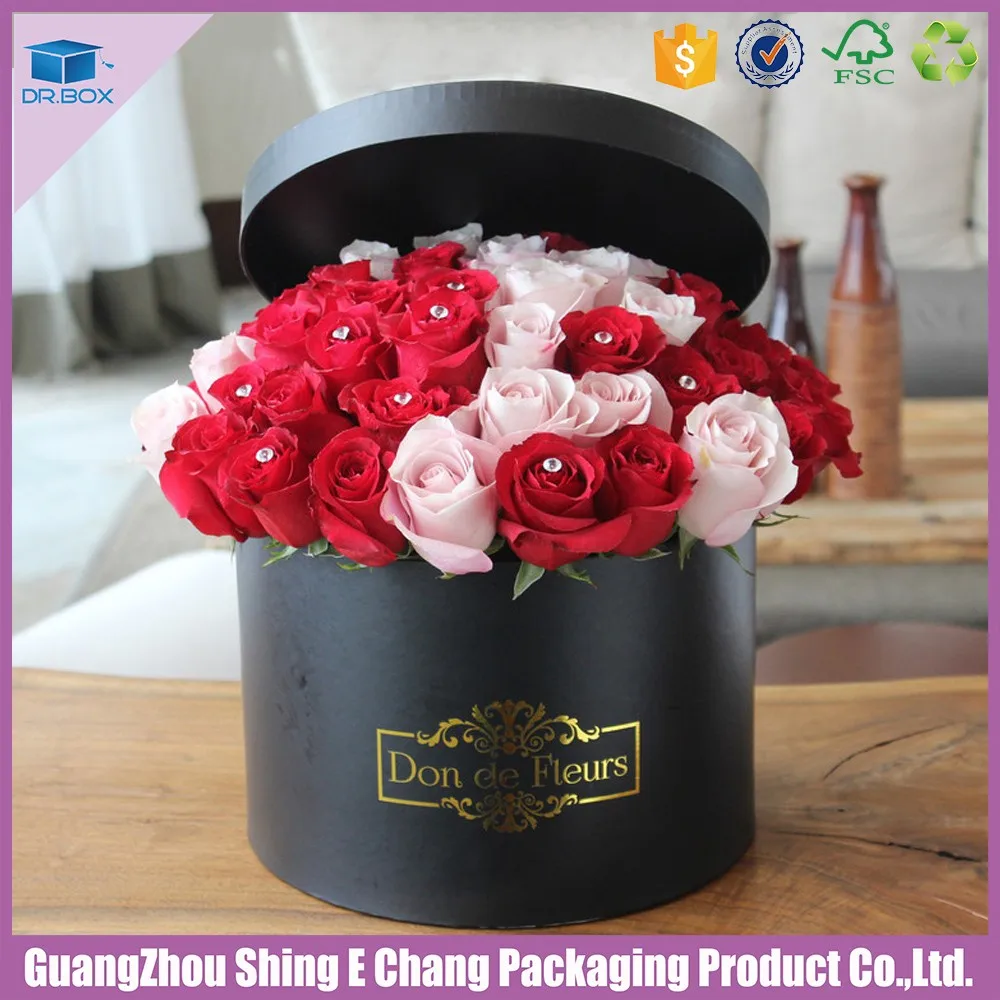 Custom Design Flower Bouquets Packaging Boxes For Beautiful Rose Flower