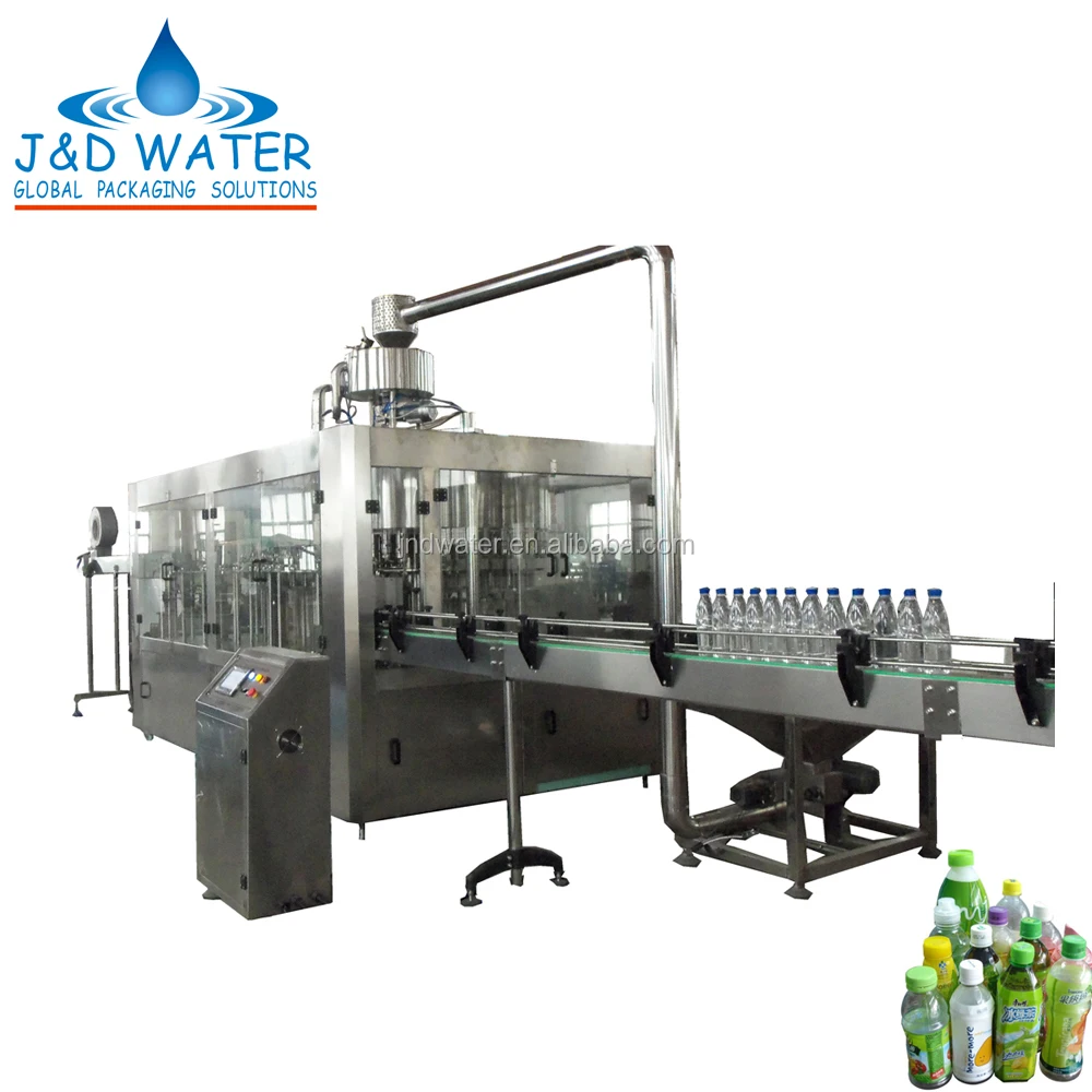 Automatic Plastic Bottle Hot Drinks Washing Filling Capping Machine
