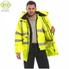 7 in 1 ansi yellow safe jacket reflective waterproof jacket man