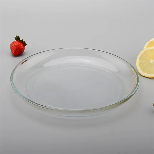 High Quality 8 Inch Clear Tempered Glass Round Salad Plate For Serving And Holding Food Buy