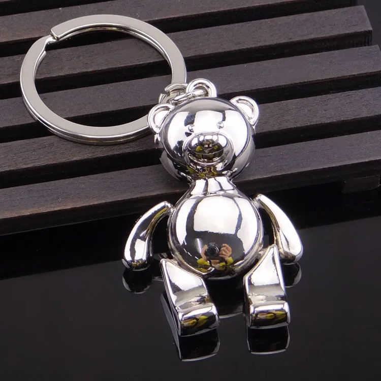 metal teddy bear keychain