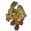 custom golden dragon embroidery patch iron on for garment