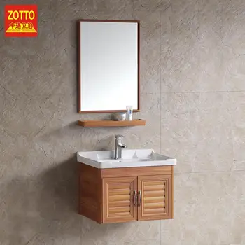 Modern Aluminium Single Wash Basin 70 Cm Mirror Vanity Cabinet