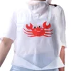 PE Material One Time Use Party Supply Crab Bibs Comfortable Adult Disposable Bibs