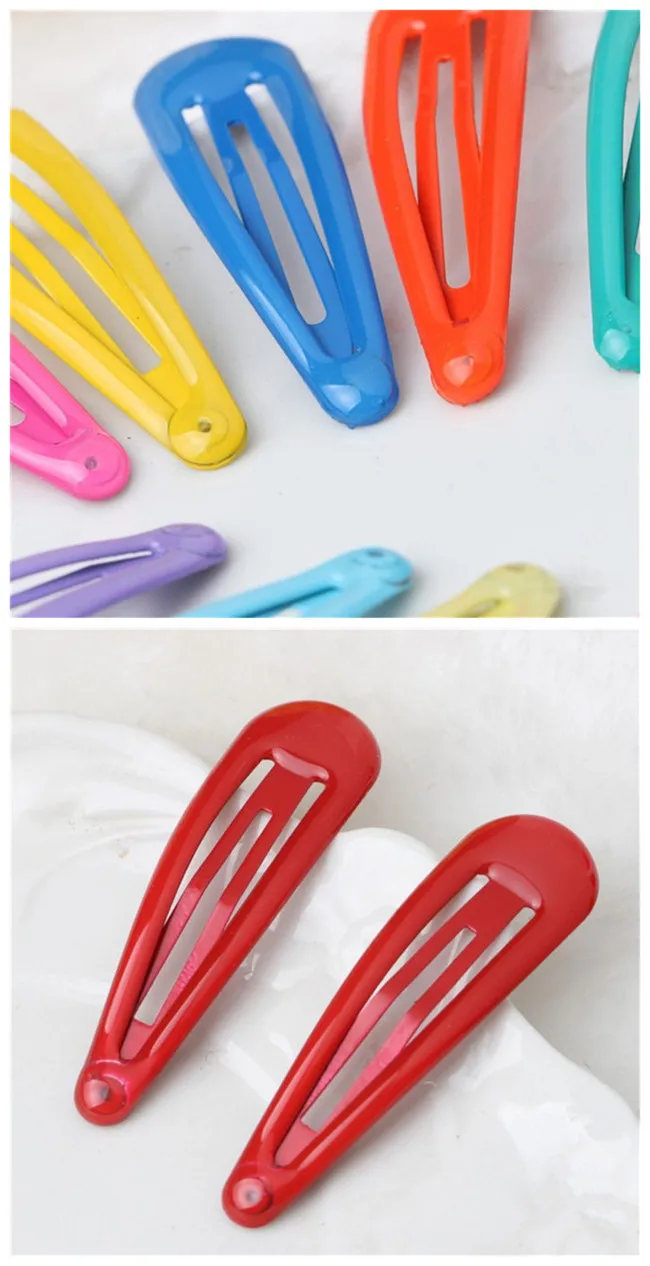 Factory Wholesale Metal Hair Snap Clips In Mixed Colors Buy Hair Snap Clips Product on