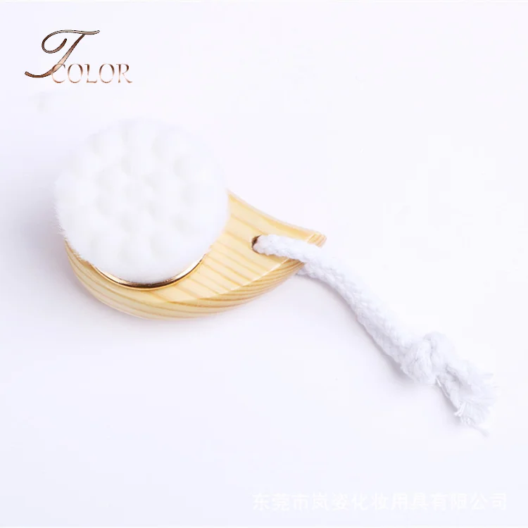 Bamboo Charcoal Cleaning Tool Face Massage Comma Wood Handle Facial Clean Brush