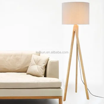 floor lamp with wood base