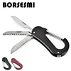 Top Amazon Camping Bag Hanging Portable Hook Knife Keychain Multi tool kit Climbing Hook with Carabiner Pocket Knife for Hiking
