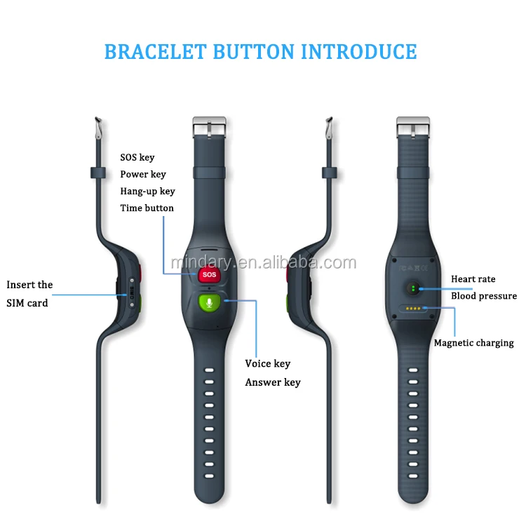 2021 new 4g S8 ip67 heartrate blood oxygen anti-lost SOS 4g gps tracking elderly sim card smart bracelet mobile watch