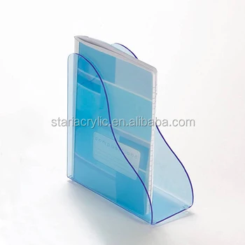 Standing Clear Acrylic File Holder Plexiglass Office File Storage