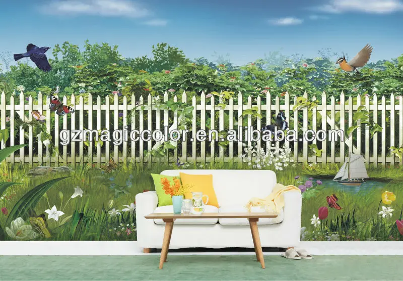 Naturaleza de jardÃn vistas murales de pared de diseño fondos y ... Jardín diseño Pared
