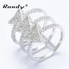 Fashion AAA CZ Stud Products New Models Simple Design Jewelry Big Rings