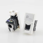 工具不要の cat6A cat6 cat5e キーストーンジャックフランス rj45 前面プレートフレンチルグランタイプシングルポート utp 45*22.5 ミリメートル