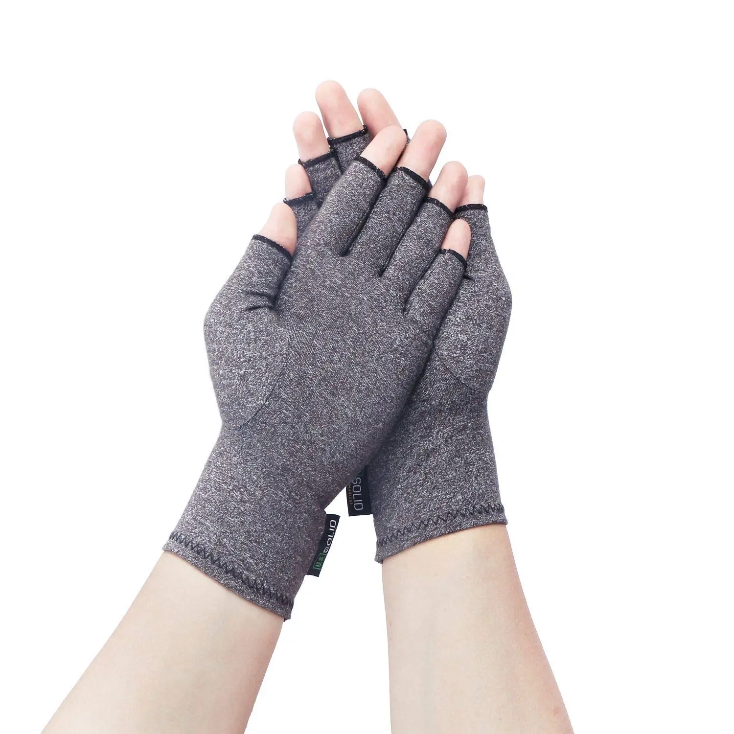 Grey, Medium Gloves Fingerless for Dailywork Support for Hands and ...