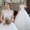 2018 Modern Simple Elegant Bridal Gown Plus Size Cheap Ball Gown Cap Sleeve Wedding Dresses