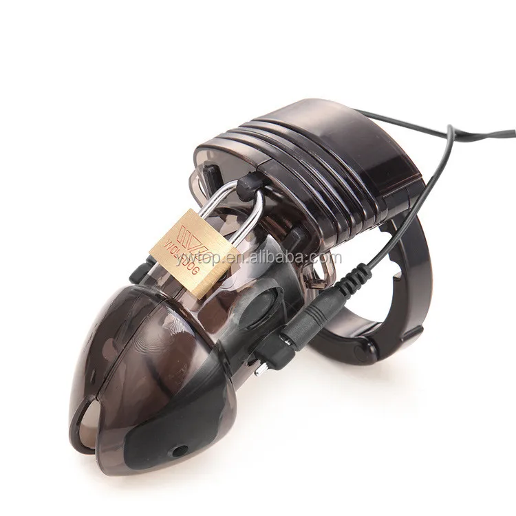 Electric Shock Sex Toy Chastity Devices Plastic Male Cock Cage