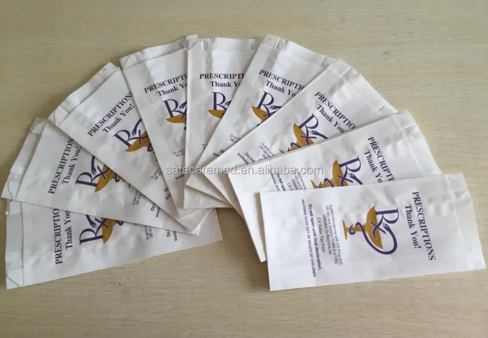 Medical Pill Paper Bags Pharmacy Bags Prescription Bags Buy Medical