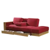 Hot sale storage mini floor futon sofa bed with cup holder