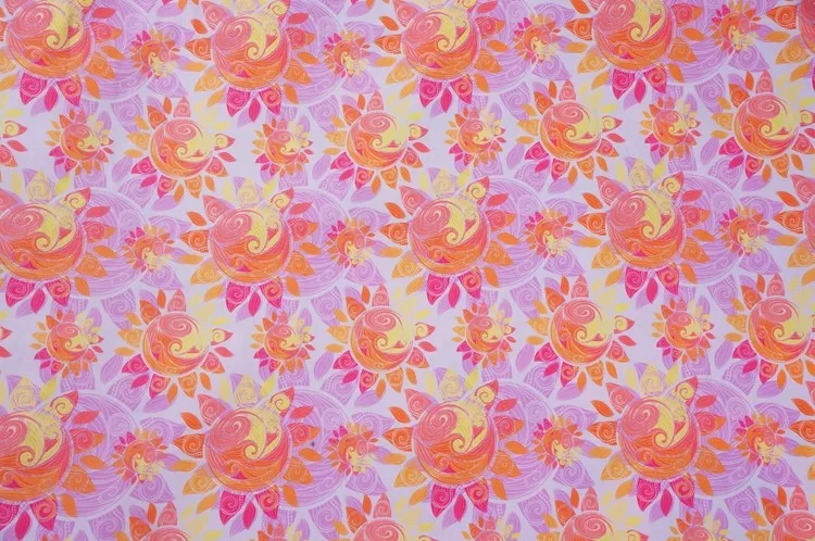 Stretch leggings digital print double brushed poly fabric