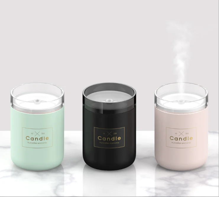 260ml Candle Shaped Mini Aroma Diffuser Machine Usb 