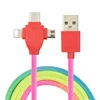 Factory Wholesale Portable Multi 3 In 1 Data Cable Braided USB Cable For iPhone/Android