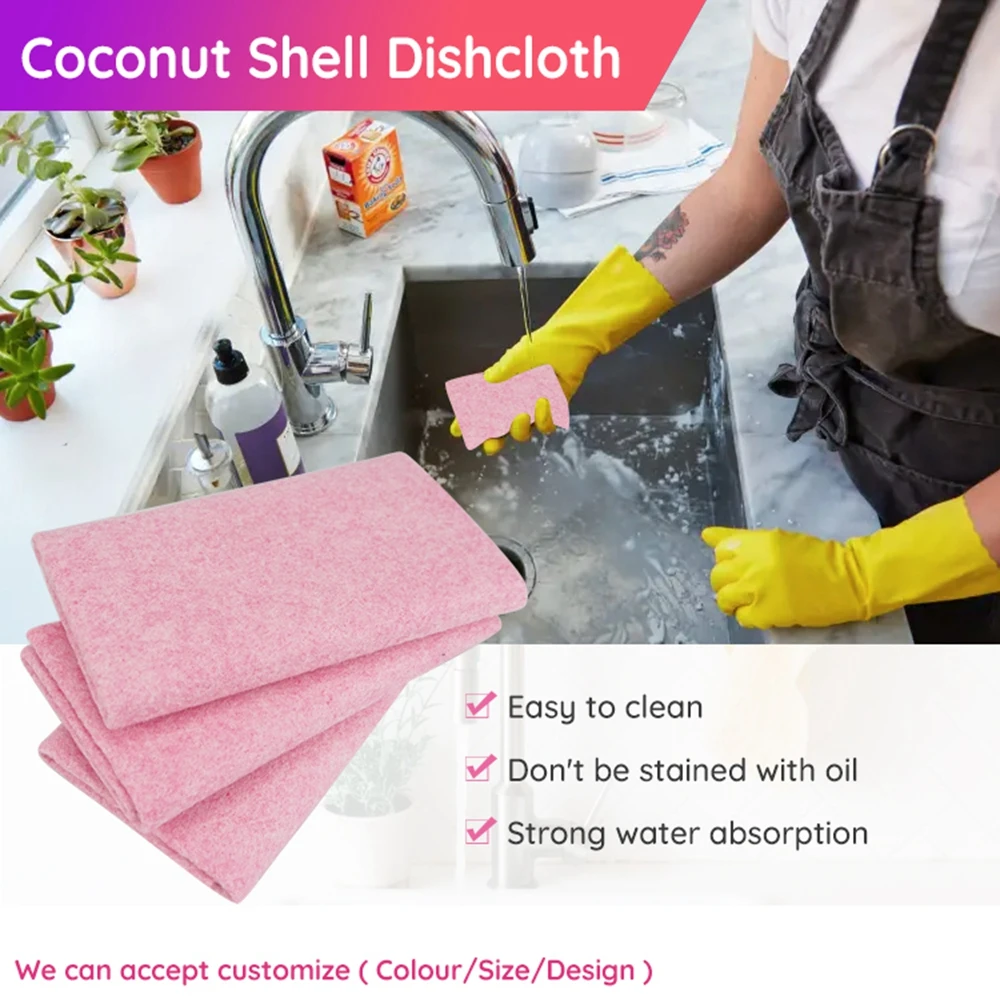 Best-selling Dishcloth Coconut Shell Fiber Dishcloth Super Oil ...