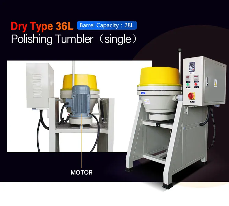 Dry type 18L gyrate polishing machine with single tumbler