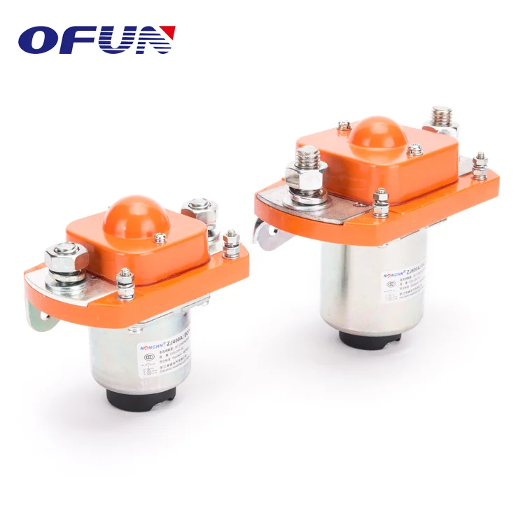 OFUN 400A 600A Motor Forklift Dc Contactor / Dc Relay For High Voltage
