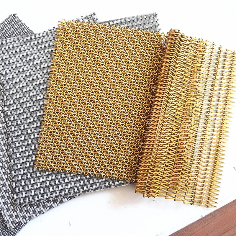 Stainless Steel Architectural Decorative Antique Brass Mesh Fabric In ...