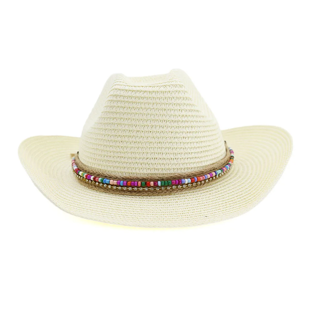 Men Women Paper Straw Cowboy Hat Mexico Sombreros Summer Holiday Beach