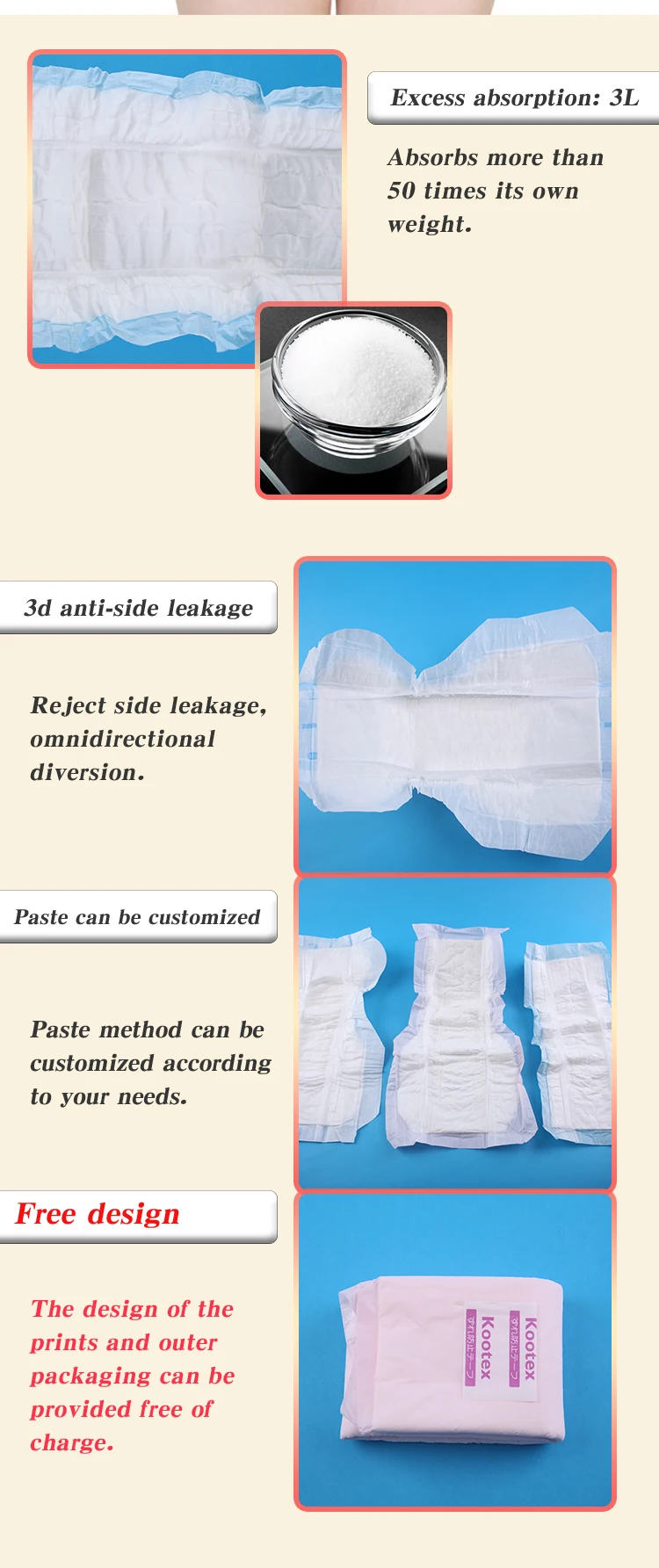 China Manufacturer Wholesale Cloth Adult Diaper Liner Insert Diaper