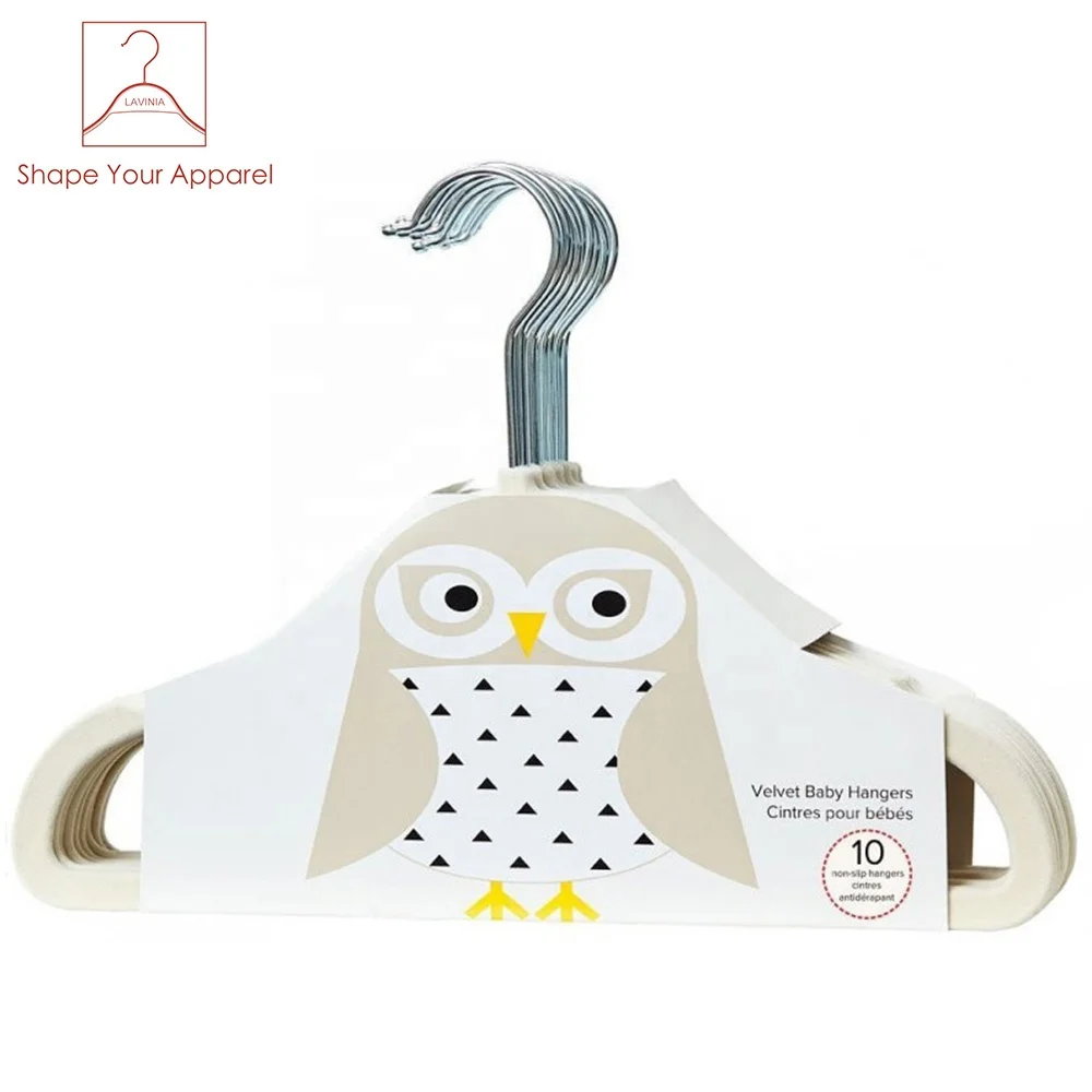 Baby Velvet Children Flocked Hangers With Tie Bar Buy Children