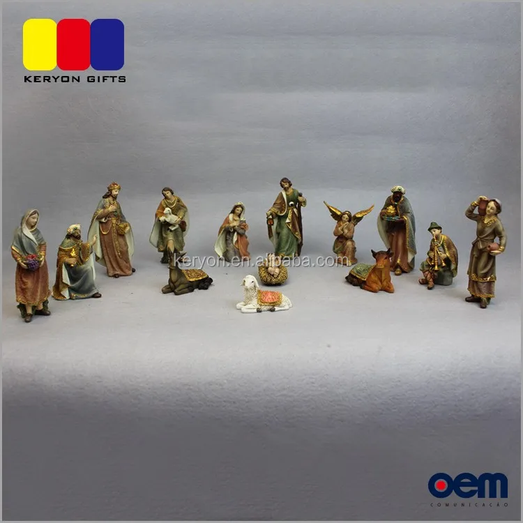 Decorative Custom Resin Catholic Jesus Birth Figurines Religious