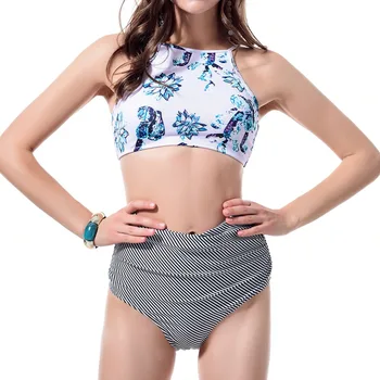 high waisted girls bathing suit