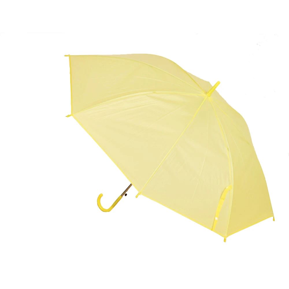 Promotion Yellow Cheap Rain Translucent Umbrellas Printing Logo