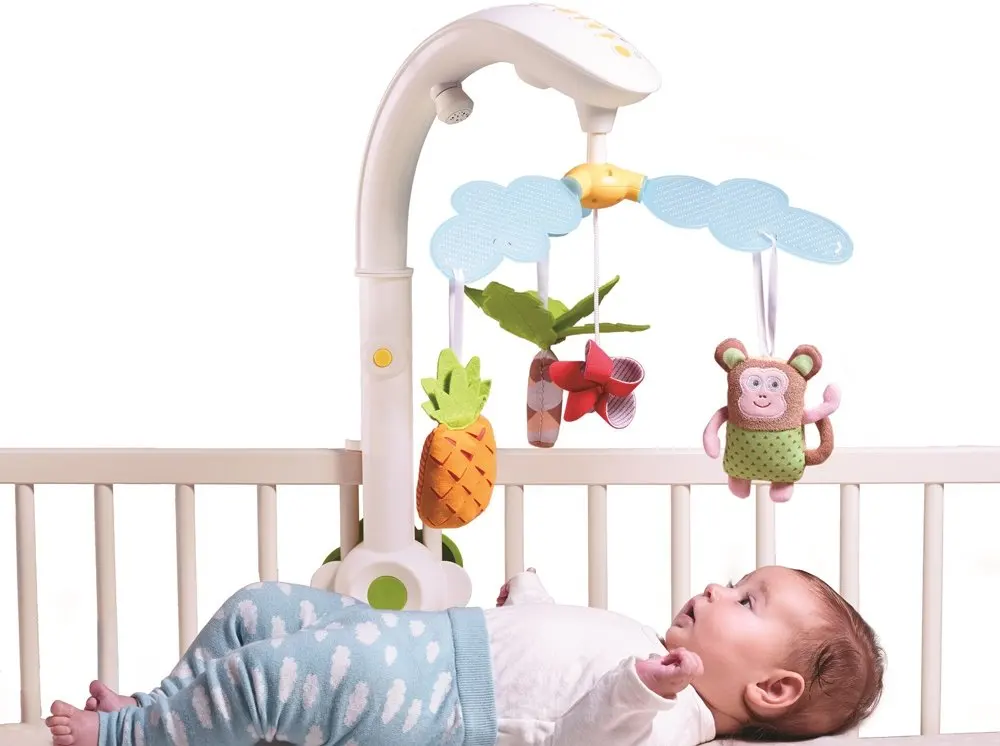 baby crib mobile with lights