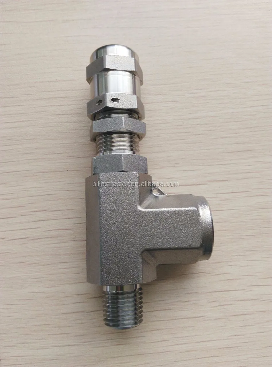 Stainless Steel 3000psi Pressure Relief Valve Npt Bspt 1/4" 3/8" 1/2