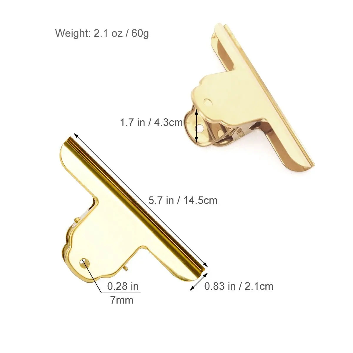 Hanging Gold Stainless Steel Heavy Duty Paper Bulldog Clamp Clips - Buy ...