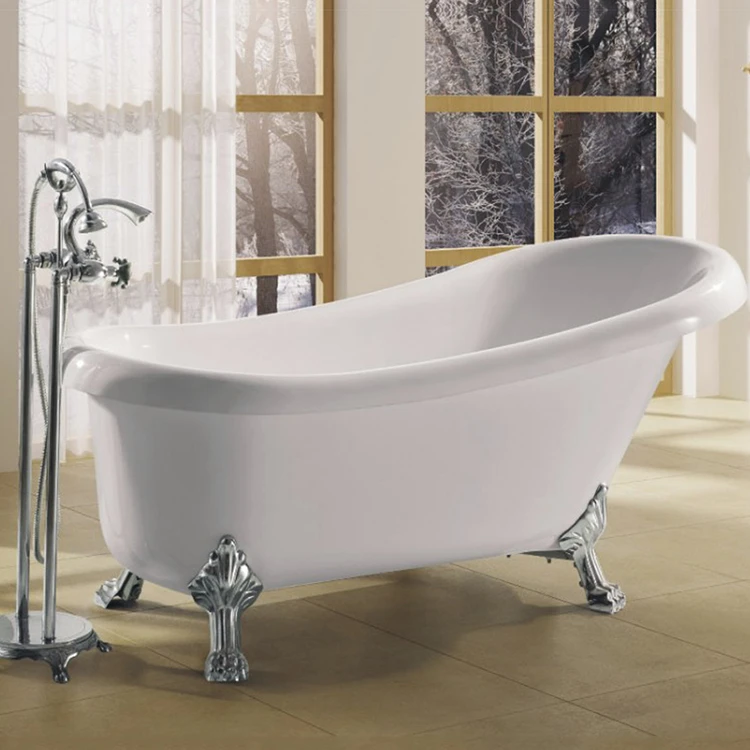 Simple Portable Free Standing Irregular Classical Soaking Bathtub With