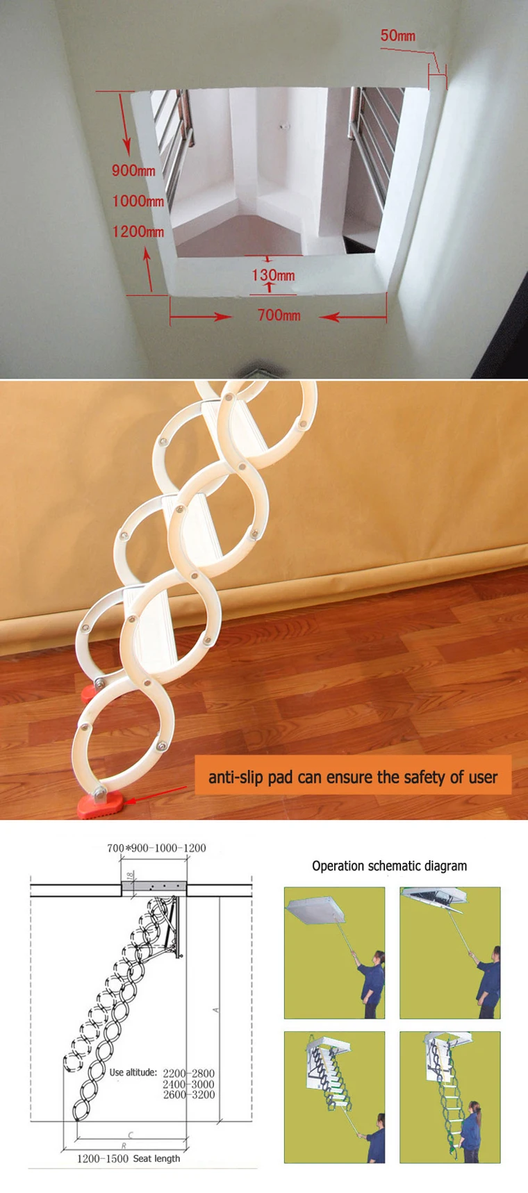 Hydraulic Electric Folding Attic Ladders,Telescopic Ladder Attic Buy